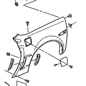 05-13 LEFT HAND CONVERTIBLE REAR QUARTER PANEL EXCEPT Z06/ZR1/GRAND SPORT