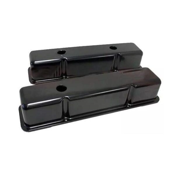 Chevy Small Block Valve Covers, Tall Style, Black, 1958-1986