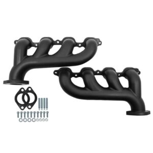 Camaro LT Cast Iron Exhaust Manifolds Ceramic Black