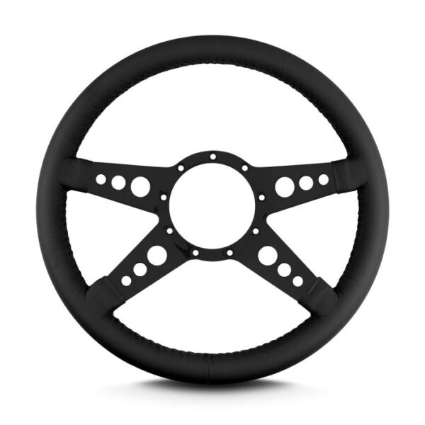 1967-1992 Camaro 14 in GT Steering Wheel, Black spokes, Black leather wrap